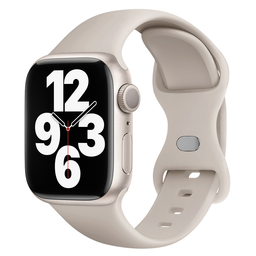 Aplicable AppleWatch Butterfly Buckle Silicone Deportivo correa de reloj Iwatch9876 generación / se inteligente