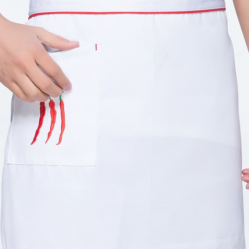 Delantal de Chef, Delantal Corto Unisex para Cocina de Hotel, Cafetería, Camarero, Elegante, Sin Mangas, en Existencia