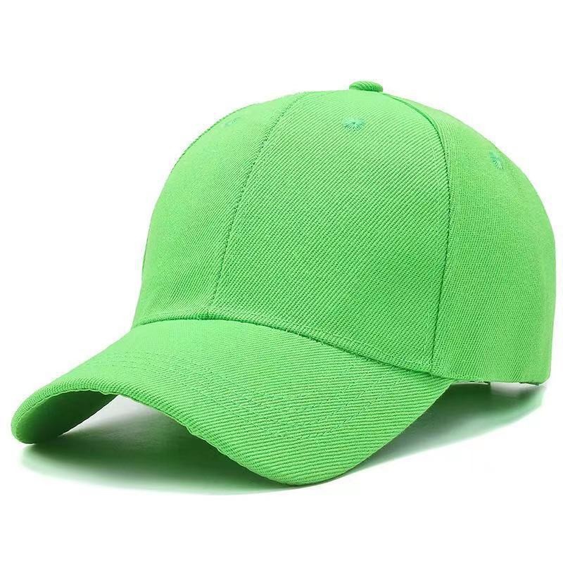Sombrero de los hombres fabricante de piel verde color sólido cuerpo de luz gorra de publicidad gorra de sol sombrero multicolor de las mujeres gorra de béisbol casual protección solar