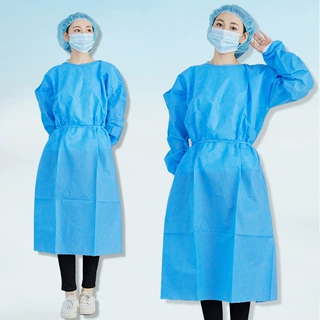 一次性无纺布隔离服PP防尘罩衣美容院防护服工作服纹绣装防静电