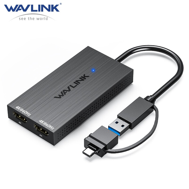 Usb-C to Dual HDMI Display Adapter Hd Video Extended Screen Graphics Card Same-Screen Transmission Ug6902H Dual 4K Usb-C to Dual HDMI Display Adapter Hd Video Extended Screen Graphics Card Same-Screen Transmission Ug6902H Dual 4K