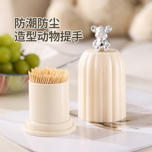 Multi-Purpose Household Items, High-Looking, Light Luxury Toothpick Storage Tube, Dust-Proof and Moisture-Proof, Large-Capacity Cotton Swab Storage Jar