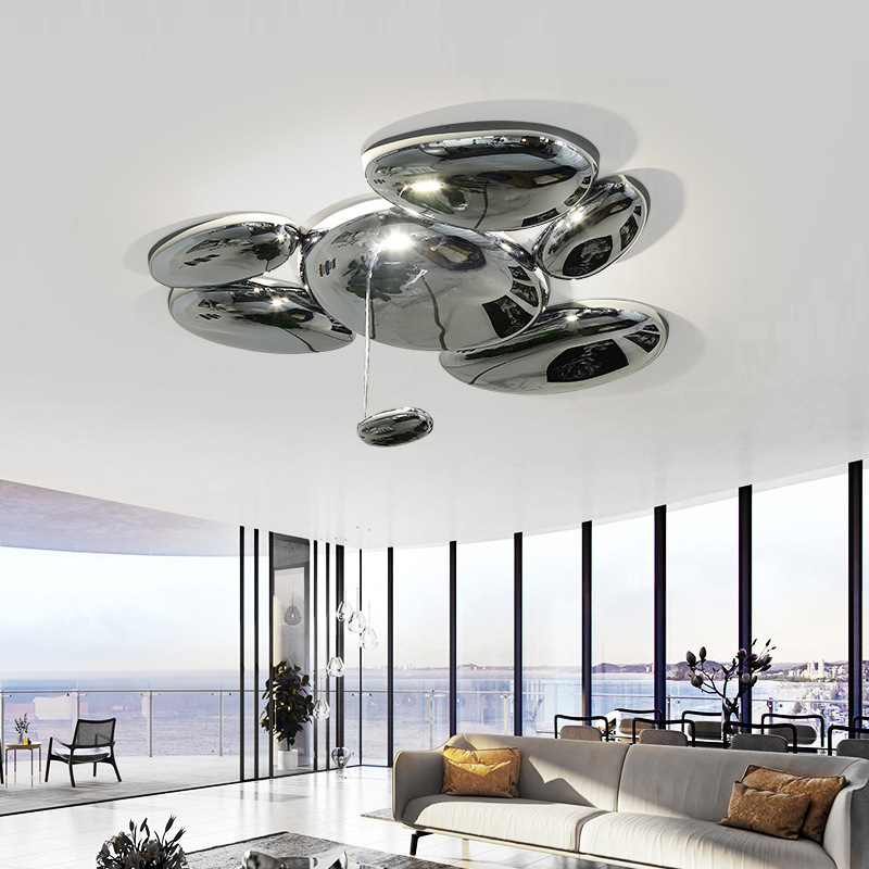 Italian Pebble Living Room Ceiling Lamp Designer Dining Room Bedroom Post-Modern Villa Creative High-Brightness Mercury Lamp Italian Pebble Living Room Ceiling Lamp Designer Dining Room Bedroom Post-Modern Villa Creative High-Brightness Mercury Lamp