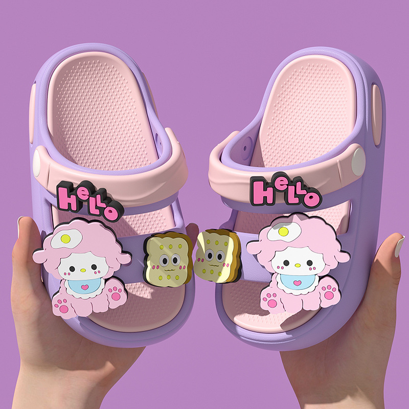 Baby Girl Slippers Children Summer Medium and Large Kids Indoor Non-Slip Bath Slippers Cute Princess
