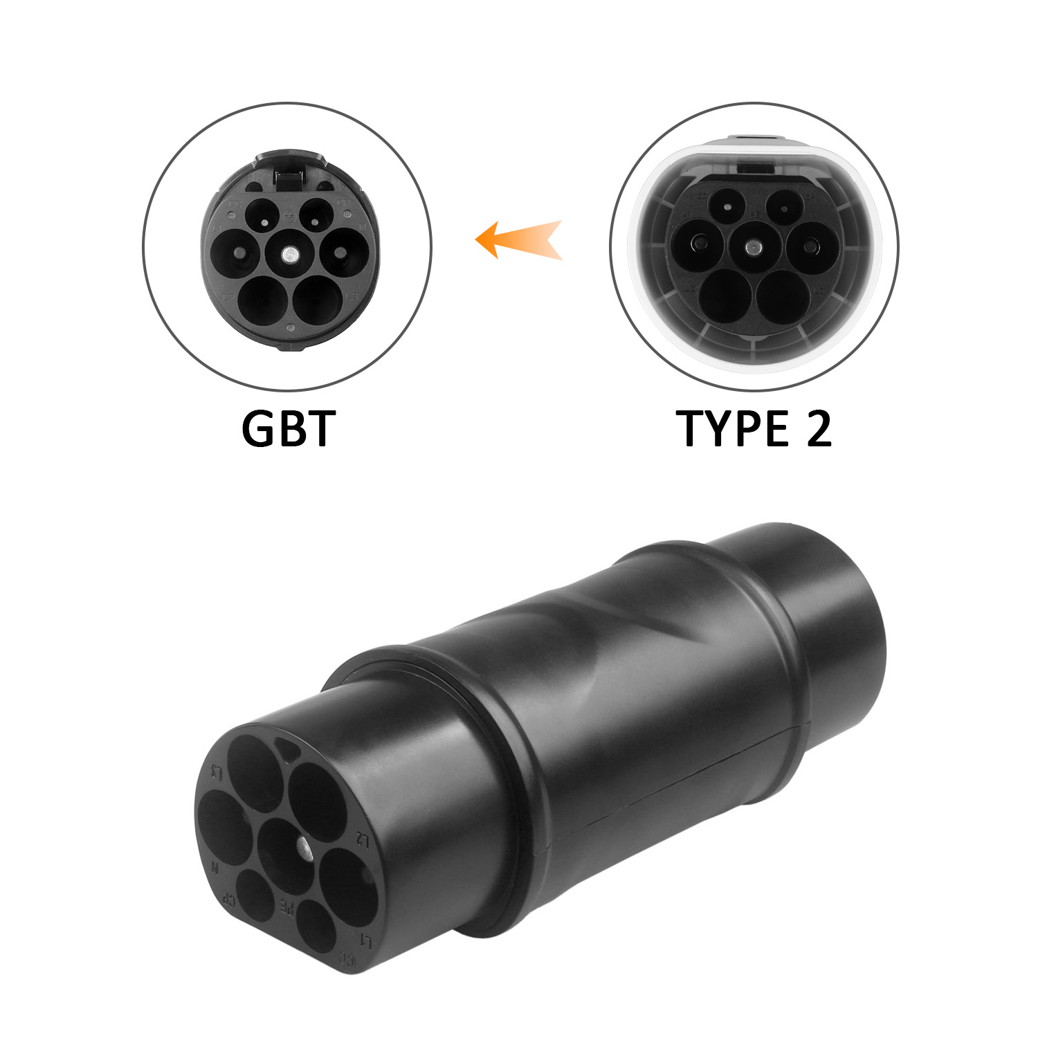 32a单/三相充电枪新能源汽车欧标Type2转GBT充电转换器EVcharger