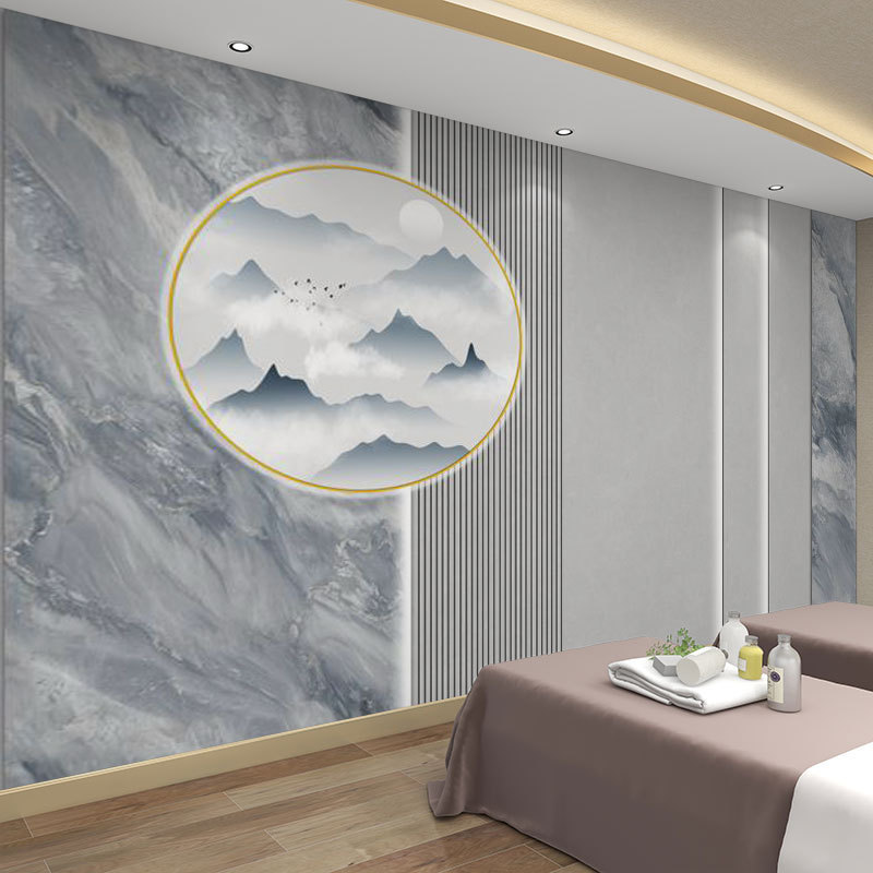 墙纸3d立体中式格栅墙布背景墙壁纸客厅装饰壁布店铺装修壁画|undefined