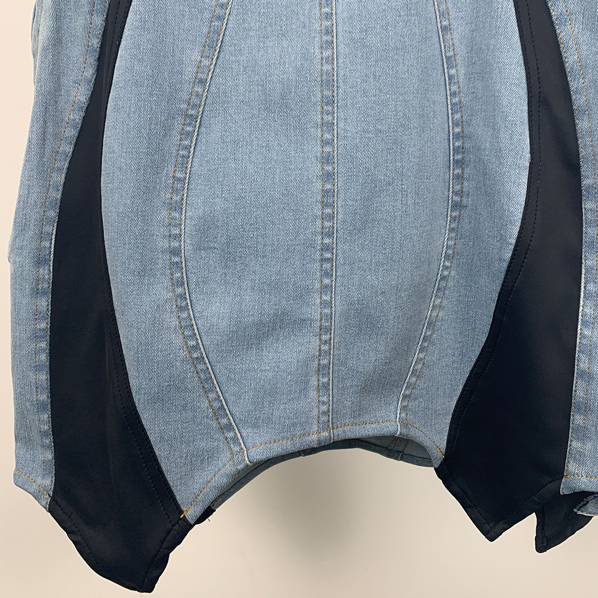 Women's Clothing personality adjustable shoulder strap irregular suspender skirt new summer style contrast color stitching waist slimming dress_voghion.com