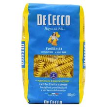 得科34#号单色螺丝粉24袋*500g进口袋装意面意粉螺丝粉整箱批发