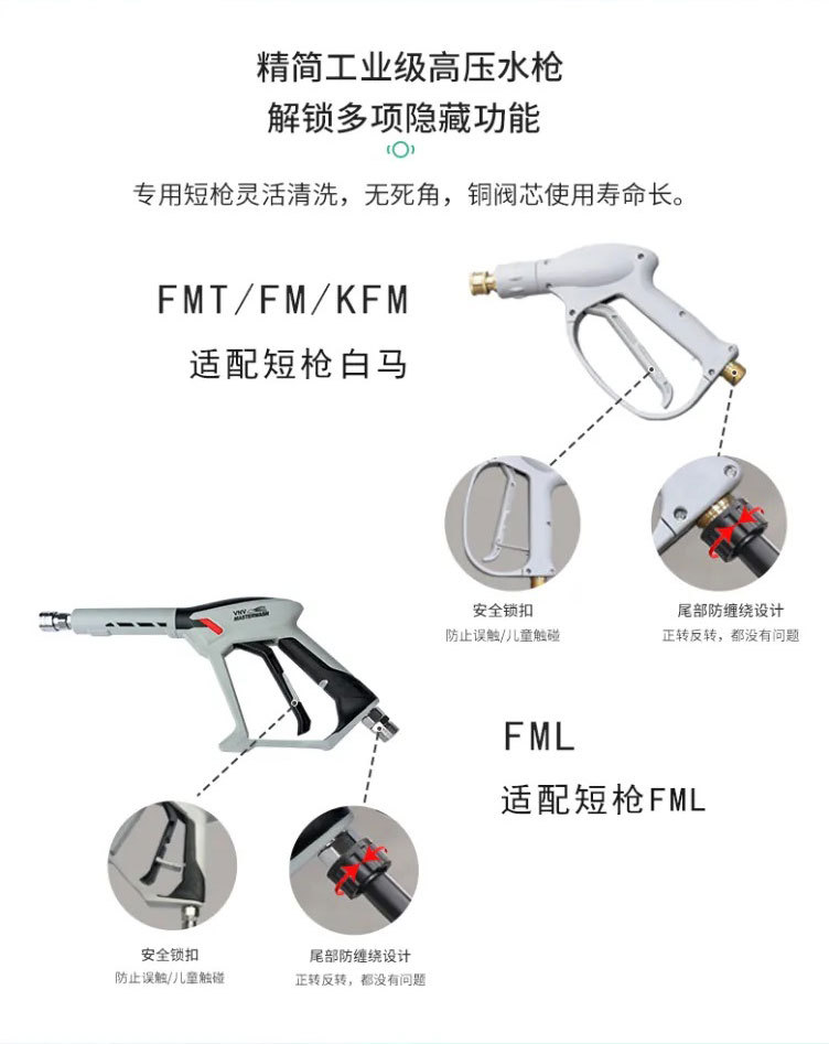 Botuo Xiaofeiwei 1207 High-Pressure Car Washer, Portable Handheld Water Gun, 220V Fully Automatic Cleaning Machine