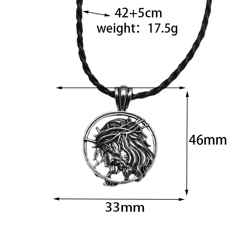 Retro Crucifixion Pendant Hip Hop Punk Necklace Personality Trendy Sweater Chain display picture 1