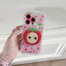 草莓回眸娃娃14适用iPhone15promax苹果13手机壳16 pro保护套磁吸