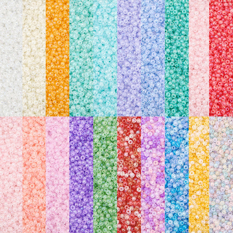 Super excellent 2/3/4mm cream cloud magic color rice beads loose beads diy material handmade beaded bracelet jewelry