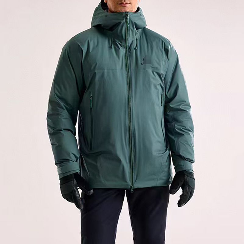 凯KLS羽绒服男25冬季新款小太阳运动防水连帽户外硬壳冲锋衣鹅绒|undefined