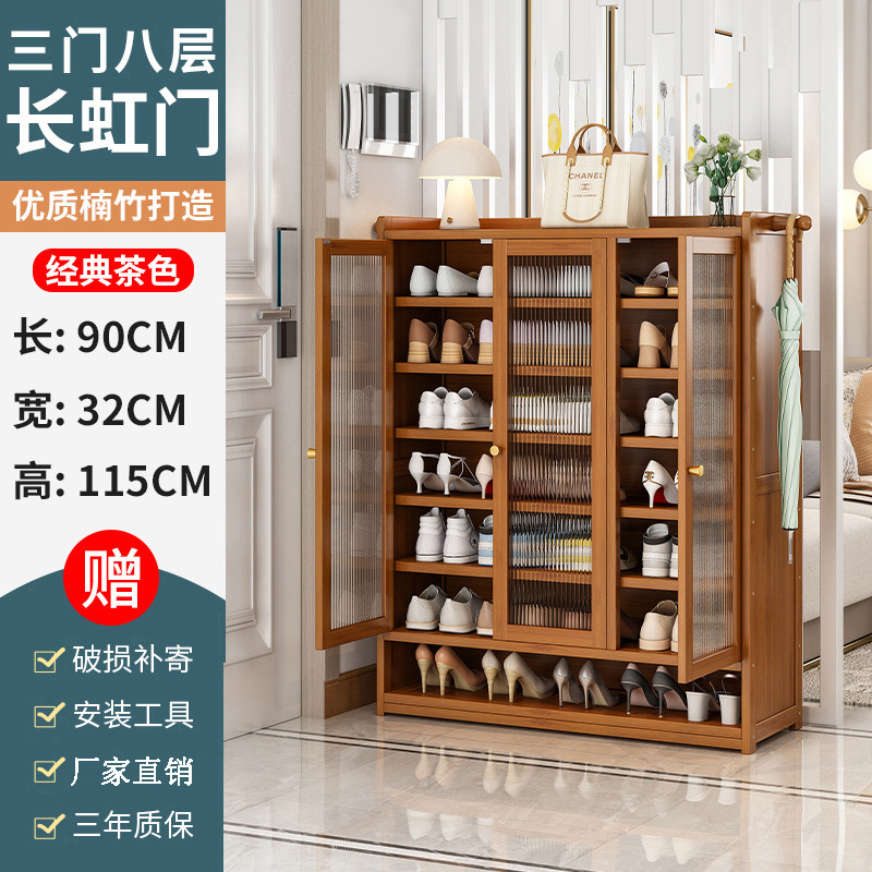 Estante de zapatos puerta doméstica armario de zapatos multicapa alquiler de alquiler estante de almacenamiento de artefactos mágicos estante de almacenamiento de ahorro de espacio armario de puerta de entrada