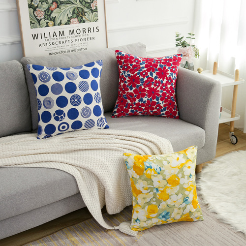 Yimanqiyun pillow cover sofa pillow double-sided printed cushion cover model room pillow does not contain core