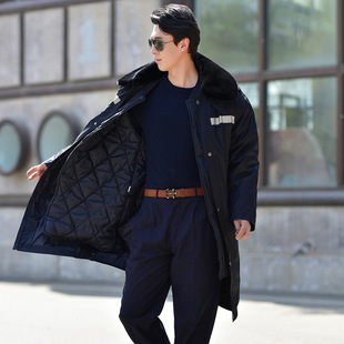 Customized Multifunctional Disaster Relief Cotton Coat, Long Thickened Winter Cotton Coat, Cold-Proof and Warm Security Work Uniform Wholesale
