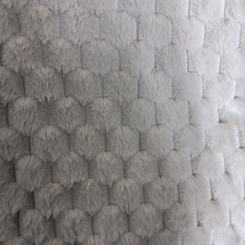 厂家供应单面米白色格子法兰绒厚绒面料 睡衣服装用法兰绒面料