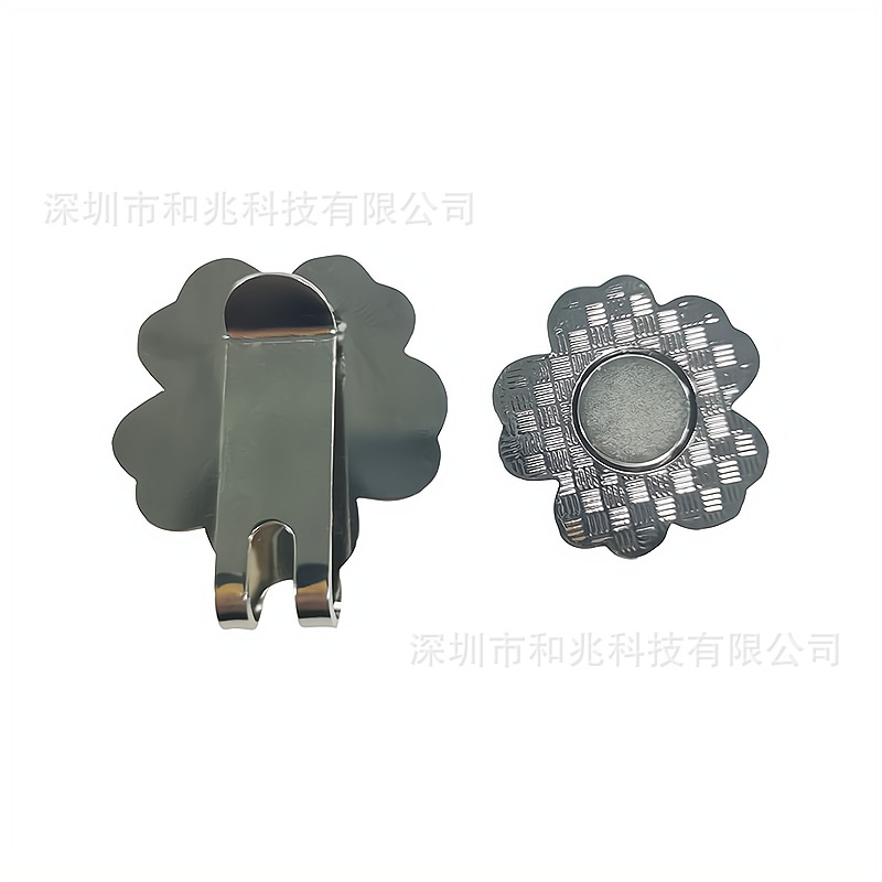 Clip para sombrero de golf Venta caliente rosa flor de durazno Mark con clip magnético Mark marca de posición de bola verde