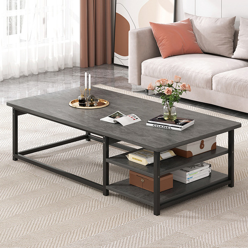 Suitable for coffee table iron simple modern living room small apartment home coffee table Nordic Italian style rectangular simple