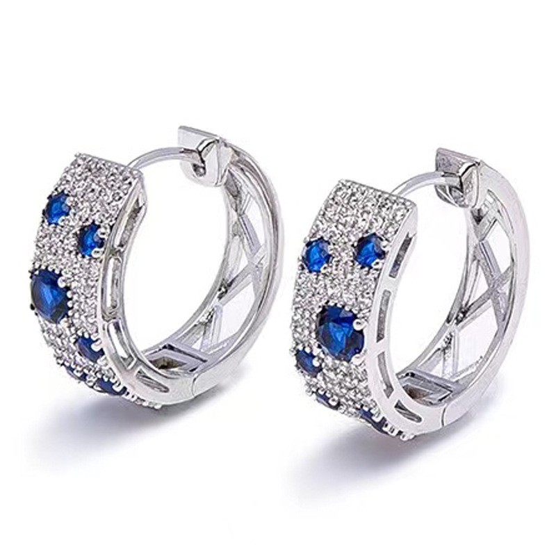 Daily, Street Occasion Copper Material 1 Pair Ig Style Simple Style Round Inlay Copper Zircon Earrings