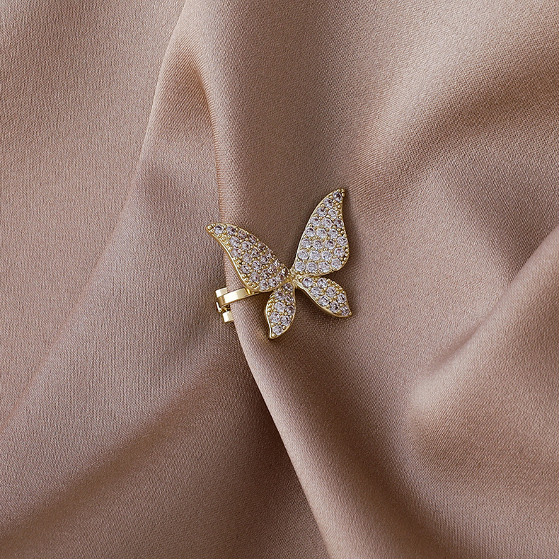 Retro Simple Zircon Butterfly Ear Bone Clip display picture 2