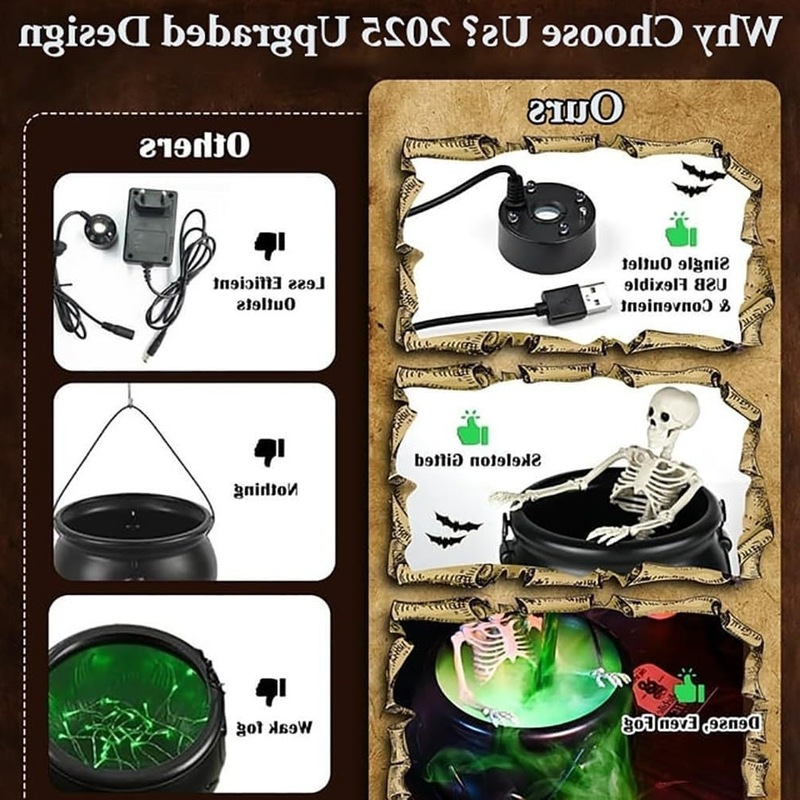万圣节日礼品火焰巫婆桶Halloween Decorations Indoor|undefined