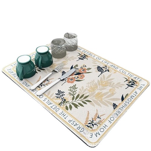 New kitchen countertop drain mat soft diatom mud absorbent quick-drying mat household dishes anti-scalding no-wash heat insulation mat