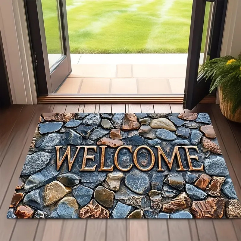 Cross-Border Temu Hot-Selling Entrance Door Mat 3D Visual Trap Door Mat Bathroom Toilet Water-Absorbing Foot Mat Cross-Border Temu Hot-Selling Entrance Door Mat 3D Visual Trap Door Mat Bathroom Toilet Water-Absorbing Foot Mat