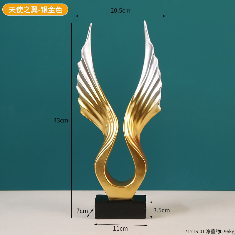 Angel Wings-Silver Golden Color
