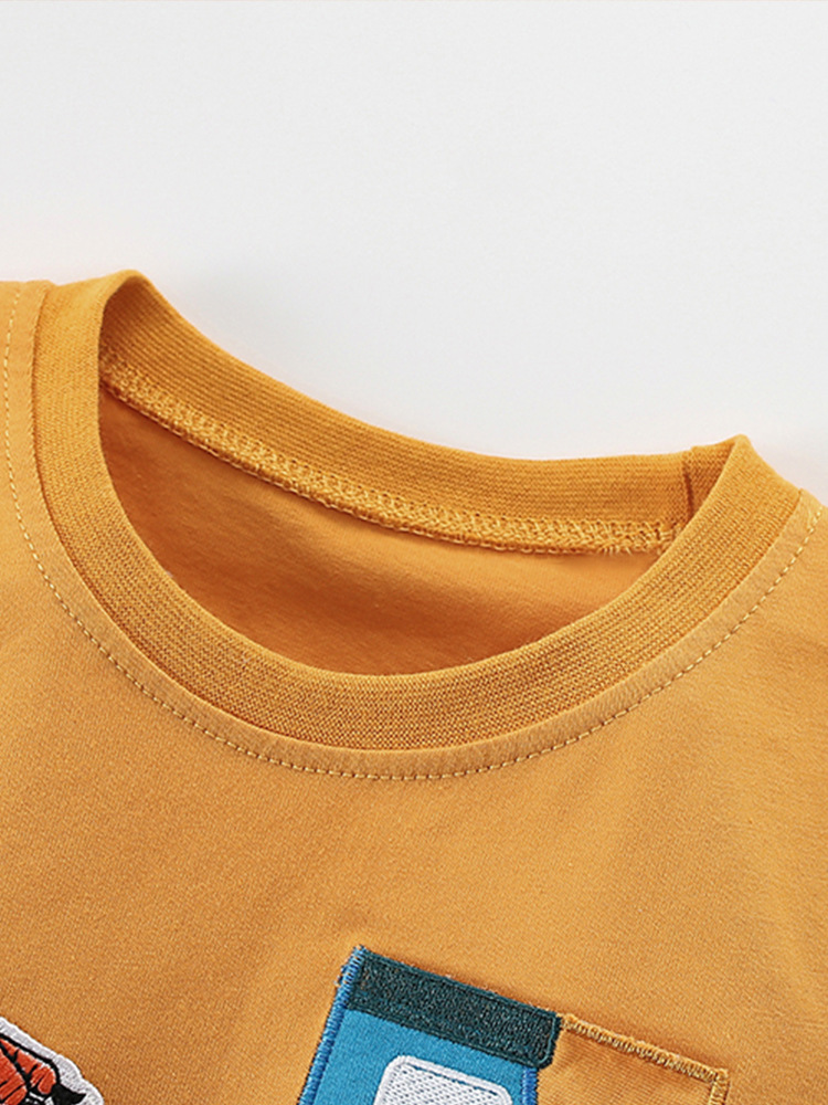 Malwee transfronterizo niño de manga corta verano nuevo estilo camiseta de aire extranjero Europa y América niños de cuello redondo chaqueta de algodón