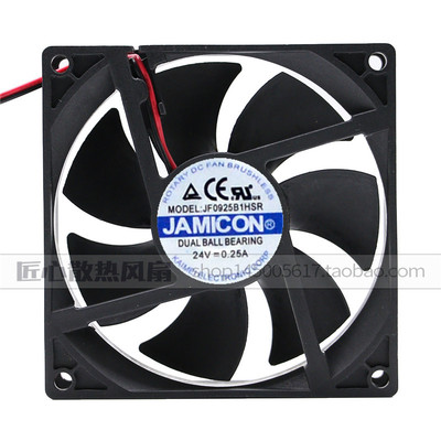 JAMICON 凯美9025 0.25A 9厘米/cm 24v大风量变频器风扇90*90*25M