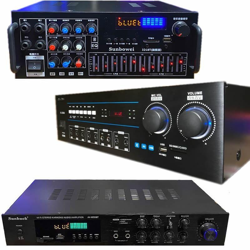 Amplificador de Potencia de 5 Canales 800W con Bluetooth y Control Remoto para Karaoke image 1