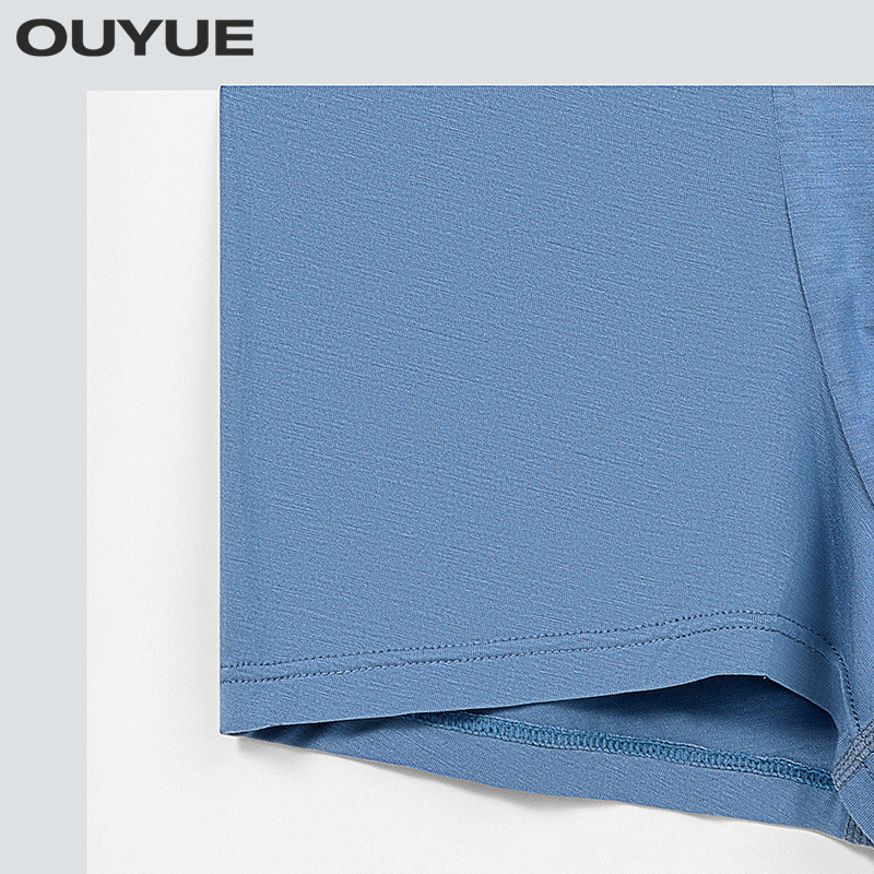 Summer New Men's 60-count Modal Briefs Plain Color Sexy Thin Breathable Antibacterial Straight-leg Shorts Wholesale