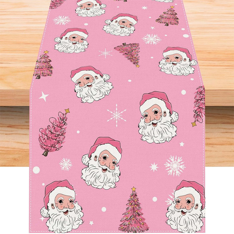 クロスボーダー爆発クリスマステーブル旗キッチンパーティーテーブルクリスマスツリー花輪雪だるま鈴サンタクローステーブル旗|undefined