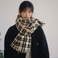 2025新款井字格围巾女秋冬季百搭格子保暖学生情侣厚围脖男潮潮款
