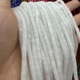 水晶天然石2*4mm直角白水晶直切扁珠隔片散珠子半成品diy饰品配件