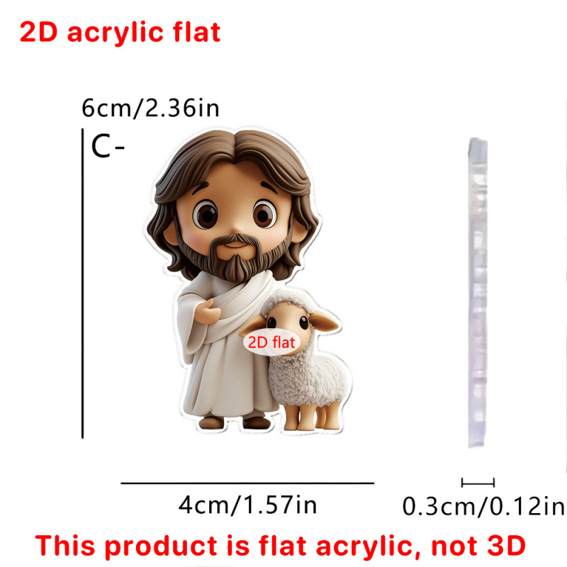 外国貿易の新しい読書とひげを生やした羊のキャラクターのフラットキッチン装飾アクリル磁気冷蔵庫マグネット|undefined