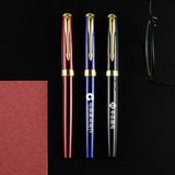 Металлическая подарочная ручка, ручка-роллер, черная подарочная коробка, с печатью вашего логотипа