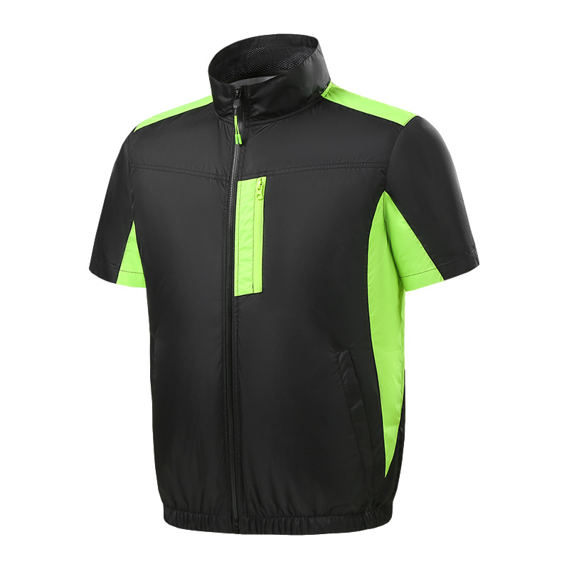 Ropa de aire acondicionado de verano con ventilador de los hombres ropa de trabajo manga corta sitio de construcción carga refrigeración soldador Protección Laboral ropa de los hombres