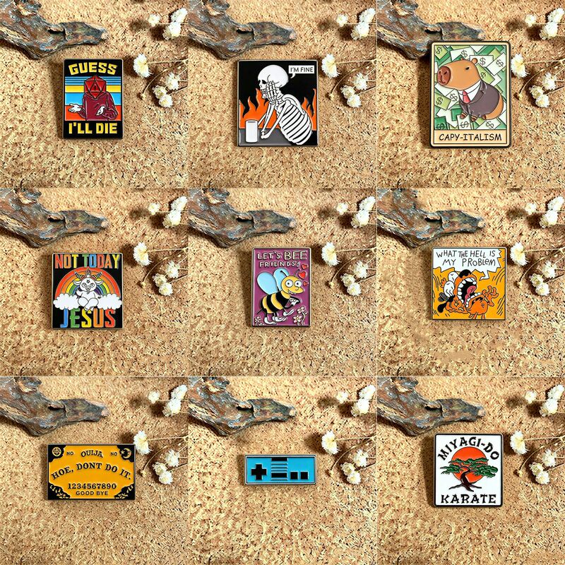 Creative Cross-Border Cartoon Character Inspired Badges Cartoon Creative Set of Alloy Brooches to Match Various Outfits and Bags Creative Cross-Border Cartoon Character Inspired Badges Cartoon Creative Set of Alloy Brooches to Match Various Outfits and Bags