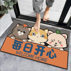 Carpet household floor mat entry door mat living room bedroom carpet cartoon water-absorbent non-slip foot mat toilet bathroom bed