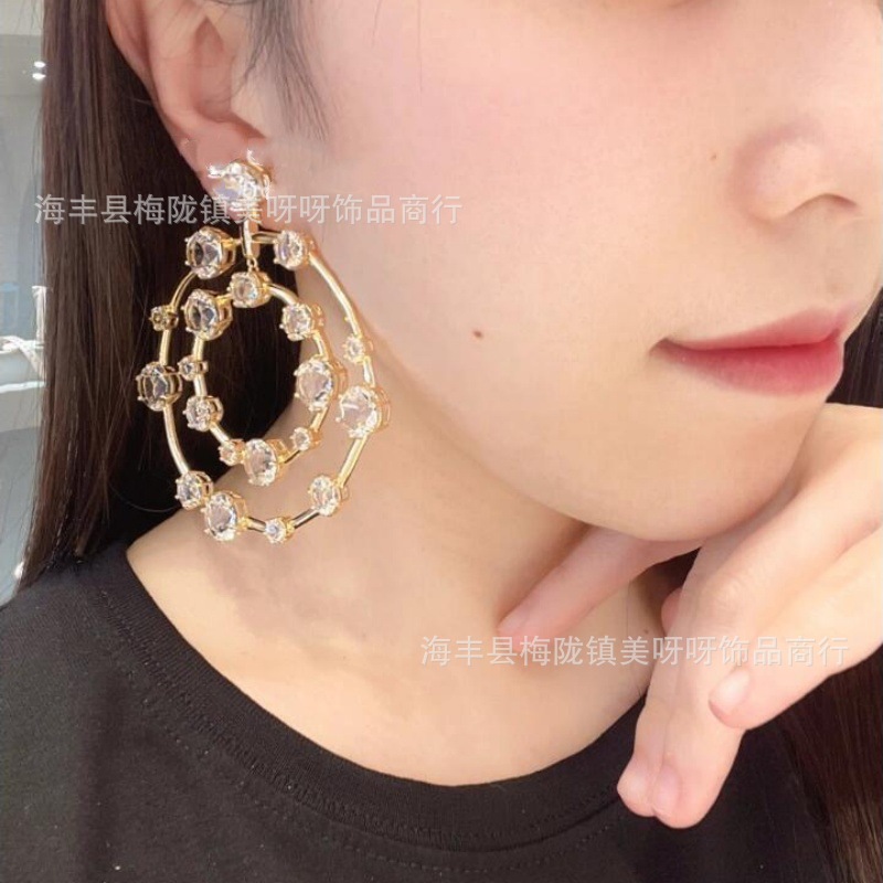 별이 빛나는 하늘 라지 후프 귀걸이