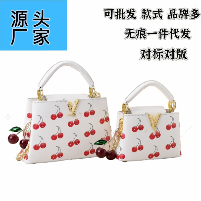 Murakami Takashi Co-Branded Cherry Capucines Handbag Shoulder Bag Crossbody Bag Fashion Handbag Ready for Sale