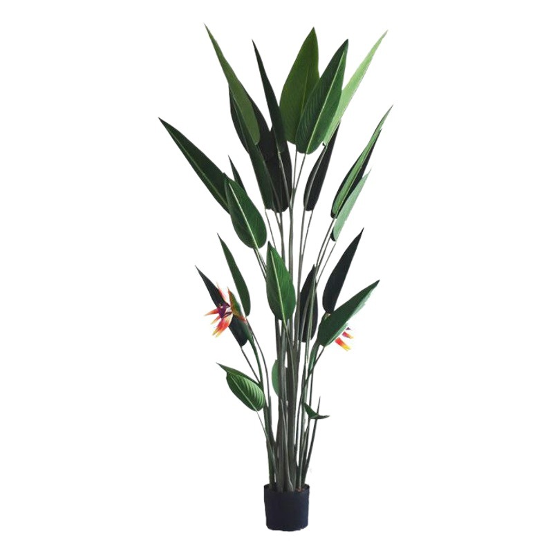 Planta verde artificial nórdica bonsai grande decoración interior pájaro del paraíso bonsai Planta artificial