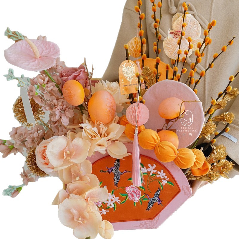 Nuevos productos de siete colores de cordier, caja de flores de Año Nuevo, caja de flores de bordado, caja de flores de Año Nuevo, caja de regalo, caja vacía