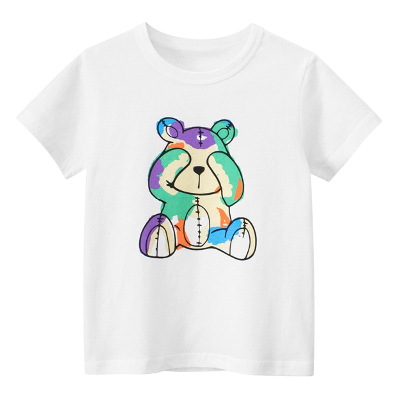 27kids ropa infantil estilo coreano al por mayor verano nuevo 2025 camiseta de manga corta para niños ropa de bebé niño suministro en vivo