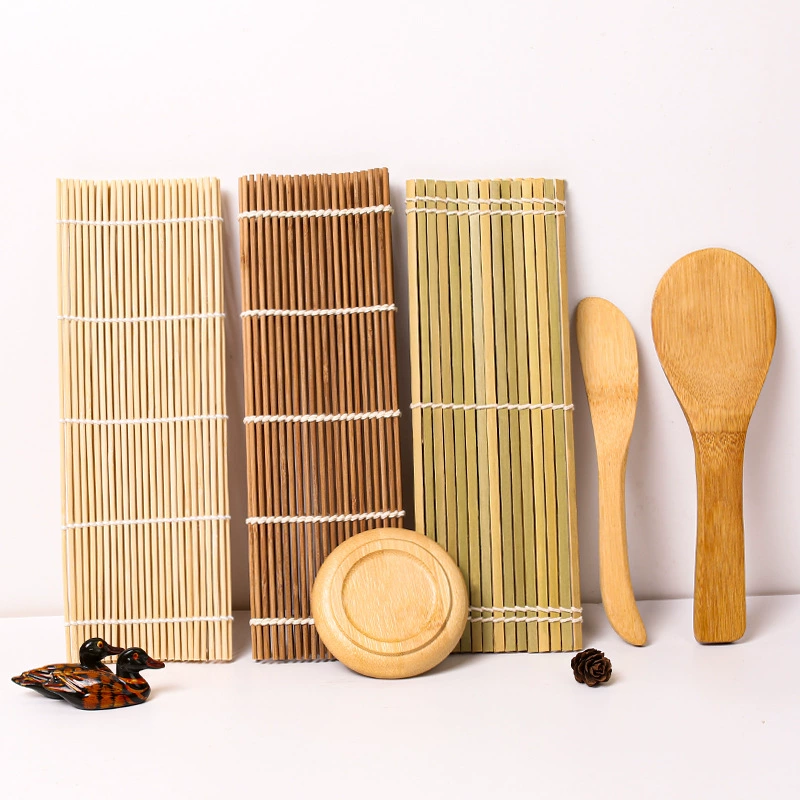 Форма для суши костюм Бамбук суши роликовый нож для суши Уксус Блюдо Рис Лопата Инструменты Для Приготовления Суши Полный Комплект Оптом