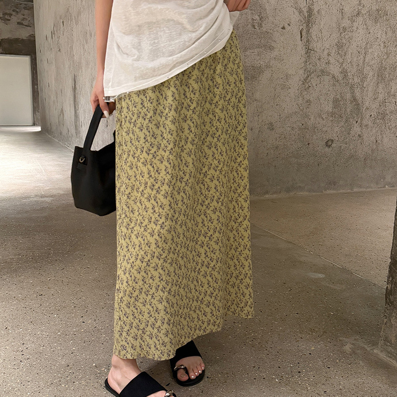 Leino Spring/Summer New Korean Retro Floral Casual Skirt for Women 2026 Versatile Slimming Mid-Length A-Line Skirt Leino Spring/Summer New Korean Retro Floral Casual Skirt for Women 2026 Versatile Slimming Mid-Length A-Line Skirt
