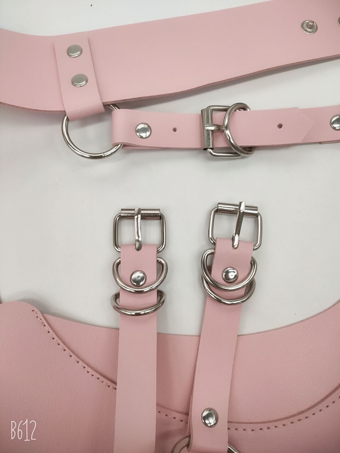 Women's Leather Tight Belly Band Suit