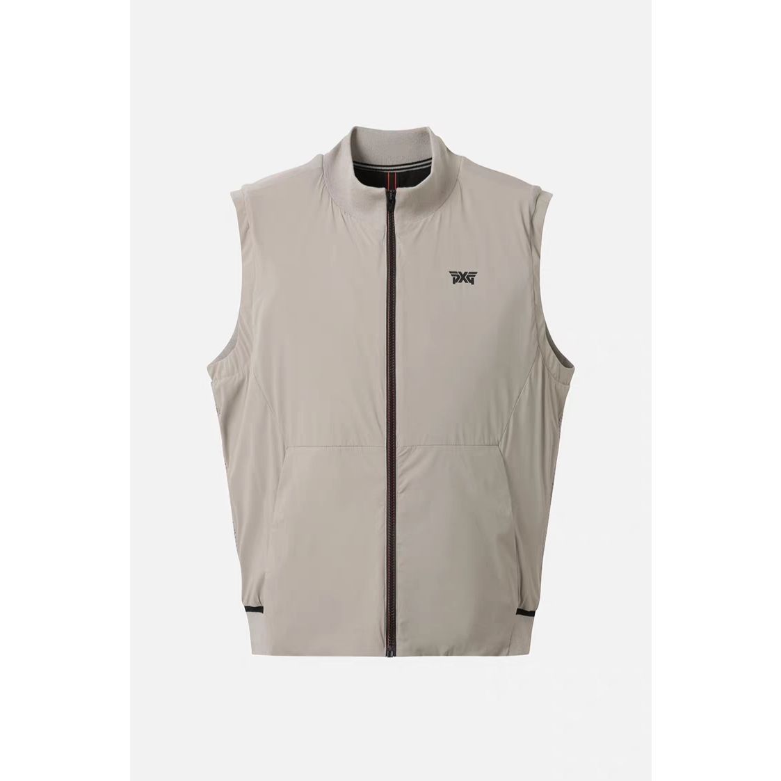 25 New Korean Golf Men's Fashionable Versatile Solid Color Vest Casual Sports Stand-Up Collar Vest Jacket